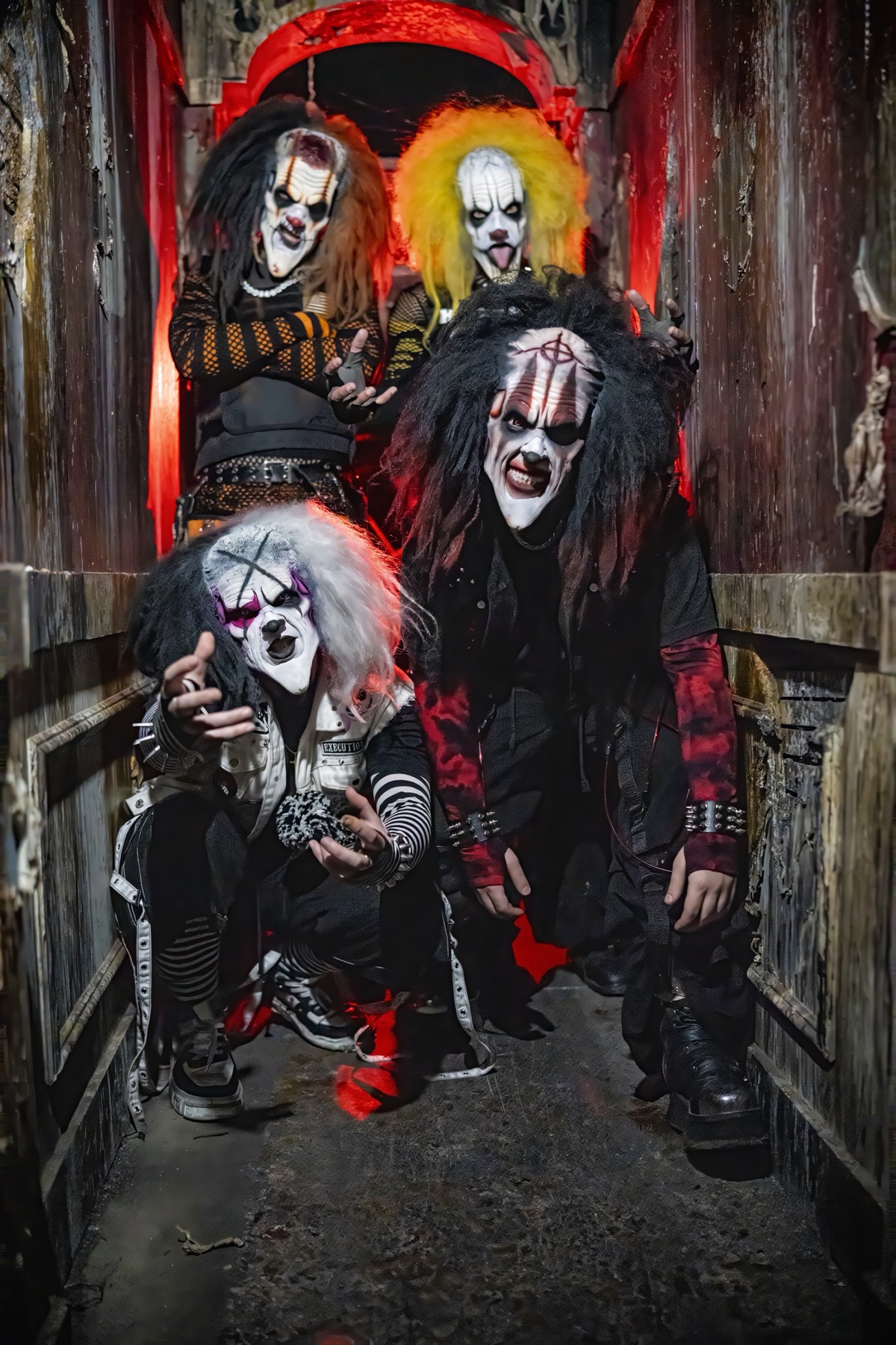 Trip, Hazzy, Saddy, and Nubbs together in costume